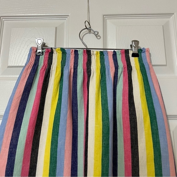 J.Crew Linen Cotton A-Line Mini Skirt in Rainbow Multicolour - Sz 2 - Picture 6 of 12